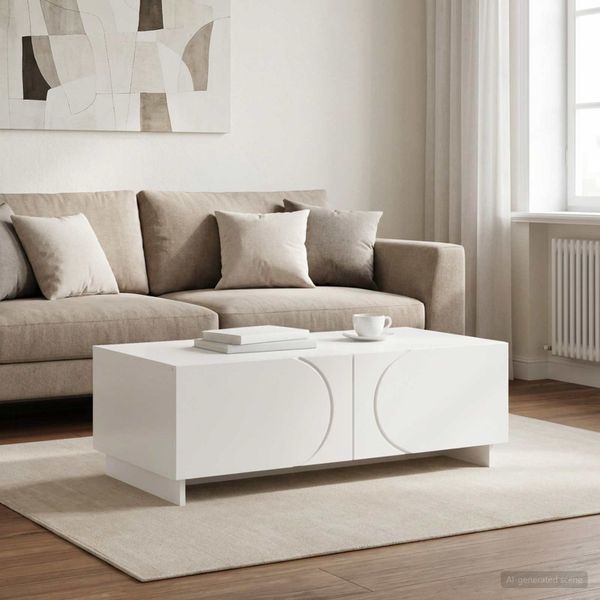 vidaXL Konferenčný stolík Biela 102 x 50,5 x 35 cm Kompozitné drevo
