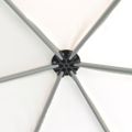 vidaXL Rozkladací záhradný stan so 6 stenami, krémovo biely 3,6x3,1 m