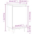 vidaXL Komoda vysoký lesk biela 40x35x70 cm kompozitné drevo