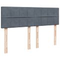 vidaXL Posteľný rám boxspring s matracom tmavosivý 140x200 cm zamat