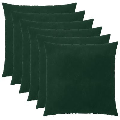 vidaXL Poťah na podložku 6 pcs HEERLEN Tmavozelená 60 x 60 cm Zamat