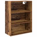 vidaXL Highboard Staré drevo 69,5 x 34 x 180 cm Kompozitné drevo