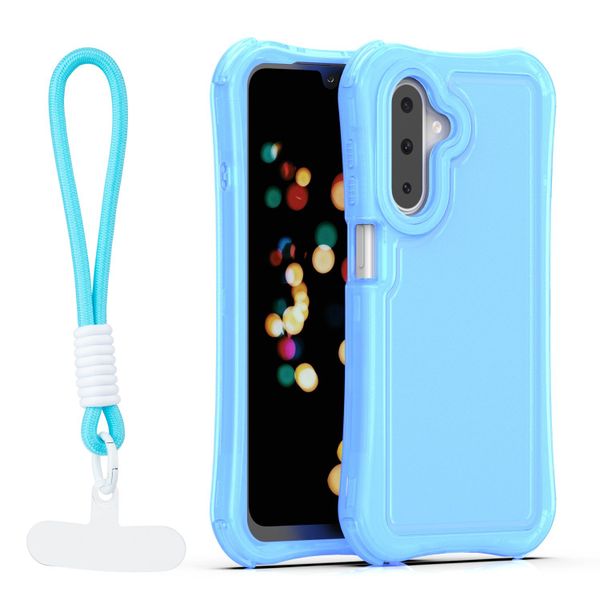 Ochranné puzdro Safepop s popruhom pre Samsung Galaxy A17 4G / A17 5G / A26 5G / A18 5G modrá
