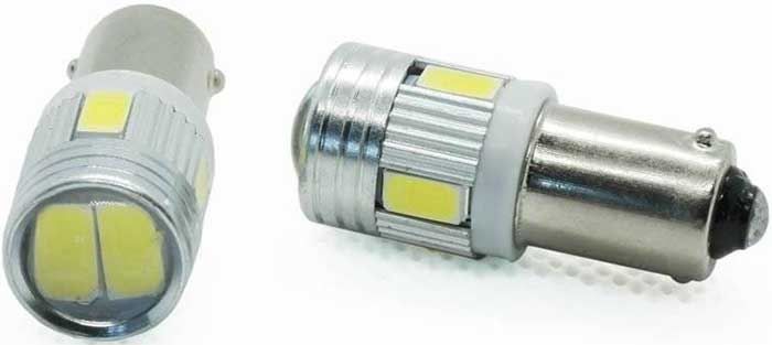 Žiarovka LED-Ba9S 12V/3W biela, 6x SMD5630 s čočkou