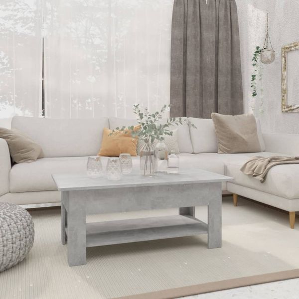 vidaXL Konferenčný stolík betónový sivý 102x55x42 cm kompozitné drevo