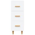vidaXL Komoda biela 34,5x34x90 cm spracované drevo
