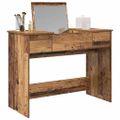 vidaXL Kozmetický stôl so zásuvkou Staré drevo 100 x 45 x 76 cm