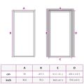 vidaXL Domové dvere 93 x 201,5 x 3,5 cm Hliník a tvrdené sklo