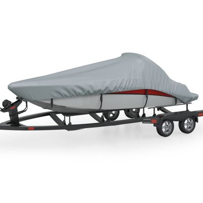 Šedá pokrývka pre čln, dĺžka 427-488 cm, šírka 229 cm