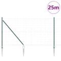 vidaXL Európsky plot s hrotmi 25 x 1 m PVC potiahnutá oceľ Zelená