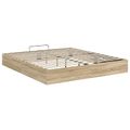 vidaXL Otomanový posteľný rám s úložiskom Sonoma dub 203 x 160 x 25 cm