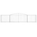 vidaXL Oblúkové gabionové koše 15 ks 400x50x80/100 cm pozink. železo