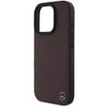 Obal Mercedes pre iPhone 16 Pro Max 6,9" MEHMP16X23RBGVR Hardcase MB Imitácia dreva Koža MagSafe červená