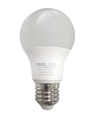 LED žiarovka 8W 752lm E27 A60 studená biela Trixline