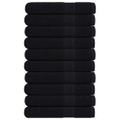 vidaXL Saunové osušky FROGN 10 ks čierne 80x200 cm 360 g/m²