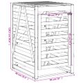 vidaXL Úložný box pre odpadkový kôš 84x90x128,5 cm masívna borovica