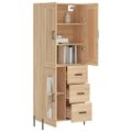 vidaXL Vysoká skrinka dub sonoma 69,5x34x180 cm spracované drevo