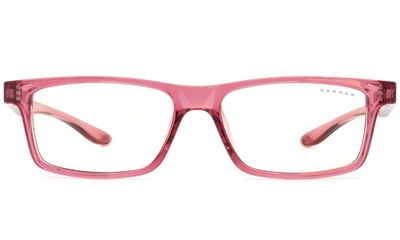 GUNNAR kancelárske/herdné okuliare CRUZ KIDS LARGE (8-12) PINK číre sklá BLF 35 NATURAL focus Okuliare, kancelárske, herné, ružové obrúby, číre sklá, pre deti 8–12 rokov