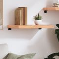 vidaXL Nástenná polica bledohnedá 60x30x(2-6) cm ošetrený masívny dub