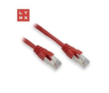 LYNX FTP patch kábel Cat5e PVC, CCA, 0,3m, červený (balenie obsahuje 10 ks)