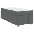 vidaXL Rám postele s matracmi Tmavo šedá 80 x 200 cm látka
