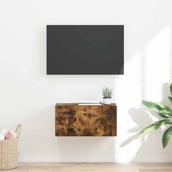 vidaXL TV nástenná skriňa Nástenný Dymová dub 60 x 31 x 29,5 cm