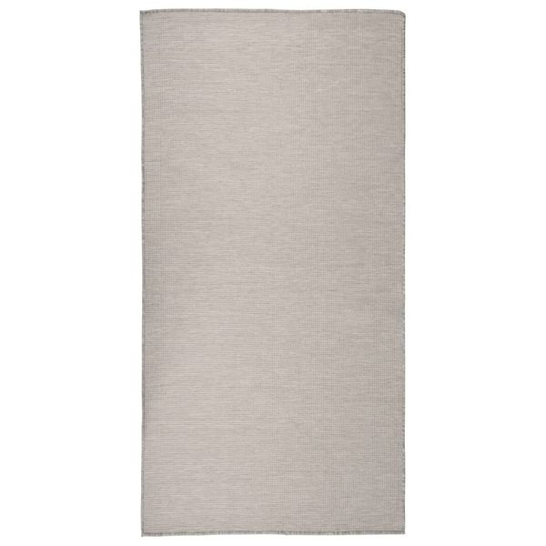 vidaXL Vonkajší koberec s plochým tkaním 100x200 cm svetlošedý