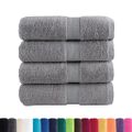 vidaXL Prémiové uteráky pre hostí SOLUND 4 ks sivé 30x50 cm 600 g/m²