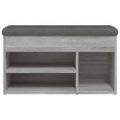 vidaXL Lavička na topánky sivá sonoma 82x32x45,5 cm kompozitné drevo