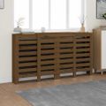 vidaXL Kryt na radiátor medový 210x21x85 cm masívna borovica
