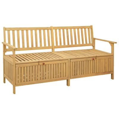 vidaXL Úložná lavička 2 -Seater 170 x 63 x 84 cm Masívna akácia