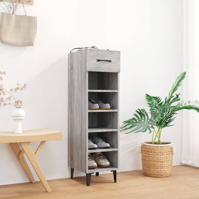 vidaXL Botník sivý dub sonoma 30x35x105 cm spracované drevo