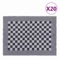 vidaXL Kuchynské utierky 20 ks modro-biele 50x70 cm bavlna