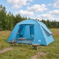 vidaXL Stan chata so strechou Modrá 400 x 210 x 180 cm Polyester