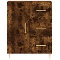 vidaXL Vysoká skrinka dymový dub 69,5x34x180 cm spracované drevo