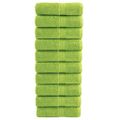 vidaXL Prémiové uteráky pre hostí SOLUND 10 ks, jablkovo zelené 30x50 cm, 600 g/m²