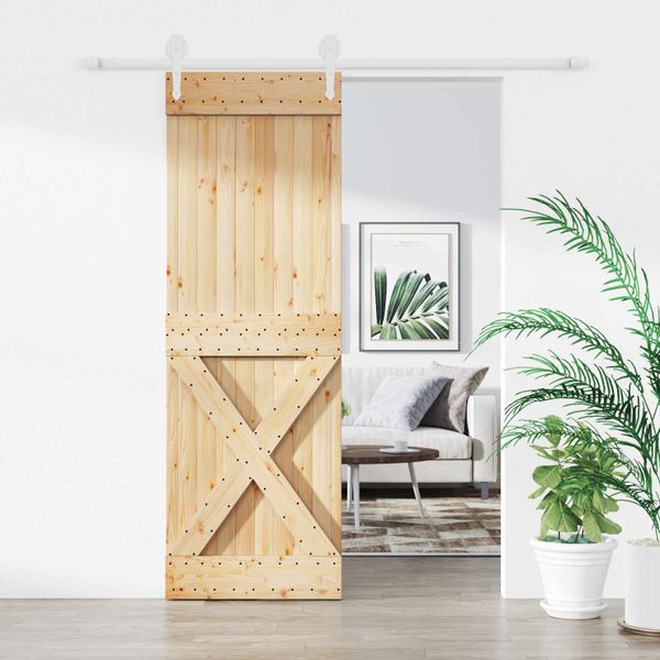vidaXL Posuvné dvere Prírodná a biela 70 x 210 cm
