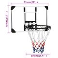 vidaXL Basketbalová doska priehľadná 71x45x2,5 cm polykarbonát