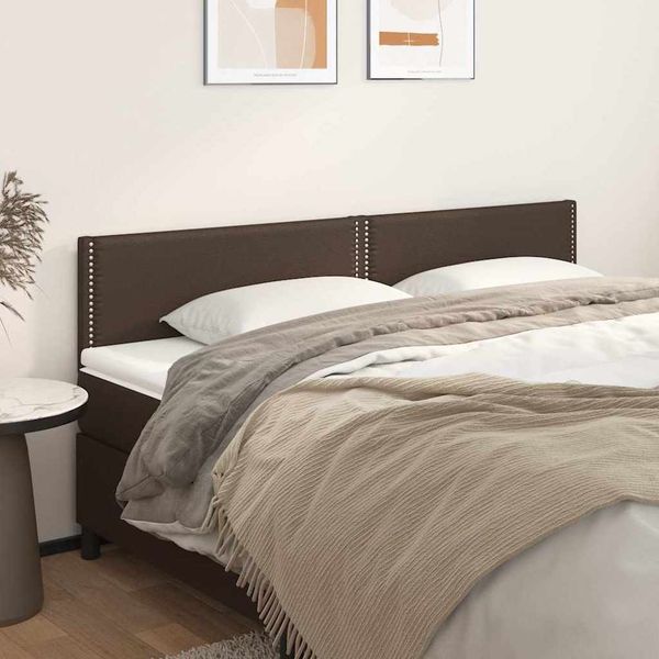 vidaXL Čelá postelí hnedé 180x5x78/88 cm umelá koža