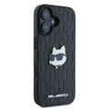 Puzdro Karl Lagerfeld pre iPhone 16 6,1" KLHCP16SPGKLCHPK čierne Hard Monogram Choupette Head Pin