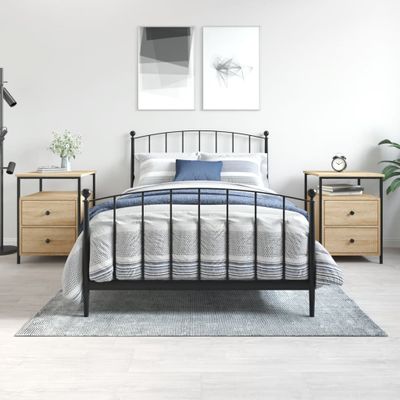 vidaXL Nočné stolíky 2 ks dub sonoma 44x45x60 cm kompozitné drevo