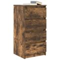 vidaXL Komoda dymový dub 37,5x35x76 cm spracované drevo