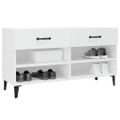 vidaXL Botník biely 102x35x55 cm spracované drevo