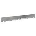 vidaXL Obrubník trávnika 10 ks 102 x 10 x 4 cm Oceľ Strieborná