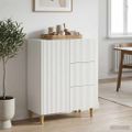 vidaXL Servírovacia skriňa Biela 66 x 34,5 x 90 cm Kompozitné drevo
