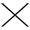 vidaXL Nohy k jedálenskému stolu v tvare X, 2 ks, čierne, 90 x (72-73) cm, oceľové