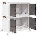 vidaXL stohovateľný úložný box s kolesami 2-poschodový 75L 64x40x76 cm