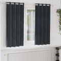 vidaXL Zatemňovacie závesy 2 ks Tmavosivá 140 x 175 cm Zamat