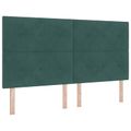 vidaXL Posteľ boxspring s matracom Tmavozelená 180 x 200 cm Zamat