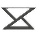 vidaXL Nohy konferenčného stolíka 2 ks antracitové 50x(30-31,3) cm oceľové
